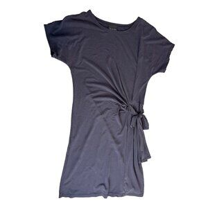 Olivia Rae New York Women's Blue Gray Short Sleeve Tie Knot Dress Size Small
